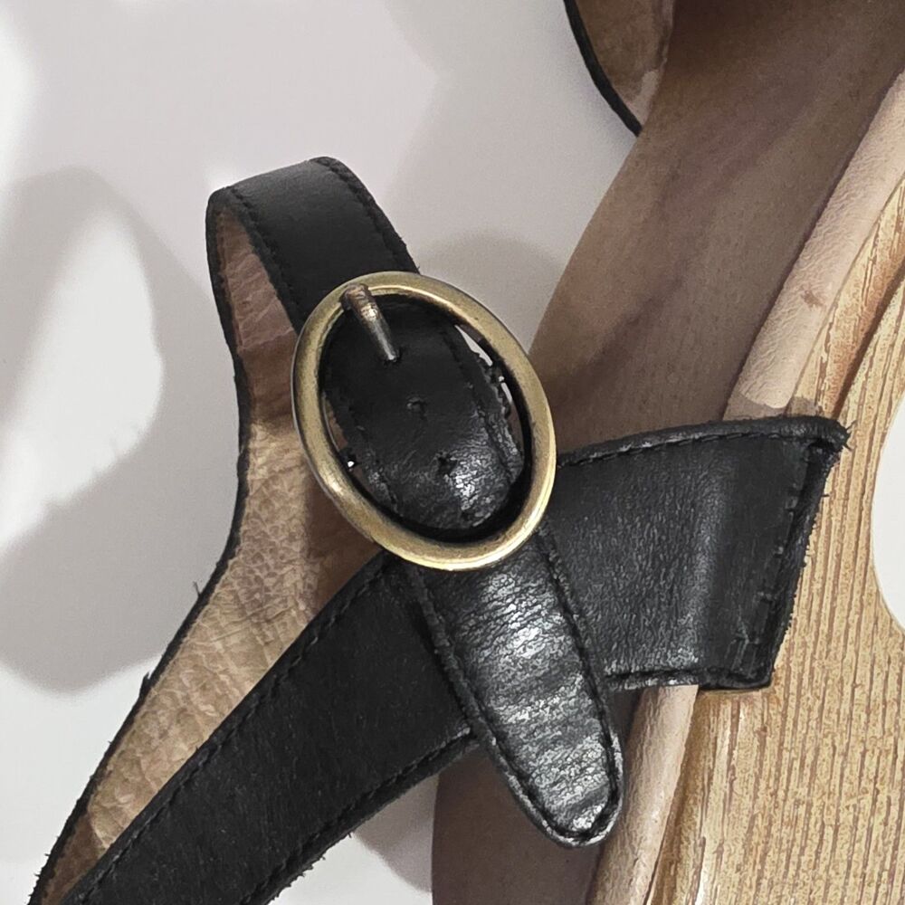 Dansko Wedge Ankle Straps Sandals Black Sz Eu 38 USA 8 - Picture 12 of 12